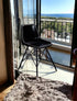 Black Contrast Stitch Leather Dining Chair